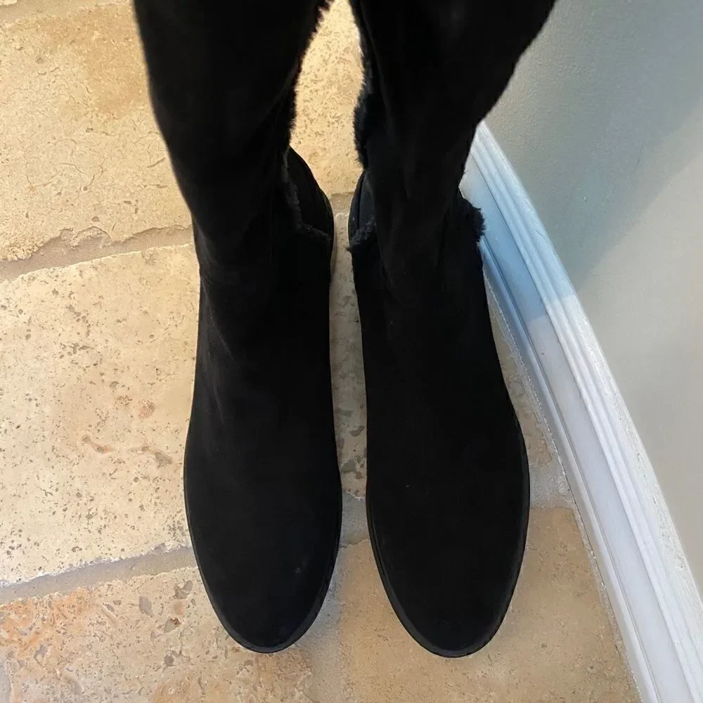 Stuart Weitzman Black Suede Boot